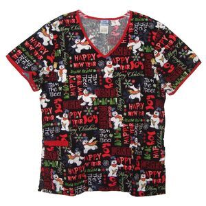 Frosty the Snowman Warner Bros Cotton Short Sleeve Scrub Top